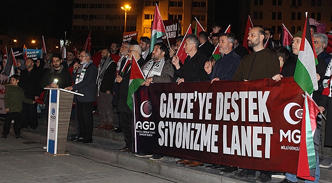 Samsun'dan Gazze'ye Destek, Siyonizm'e Lanet