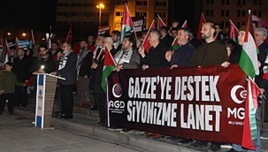 Samsun'dan Gazze'ye Destek, Siyonizm'e Lanet