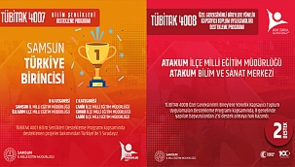 Samsun'dan TÜBİTAK Destekleme Programlarında Büyük Başarı