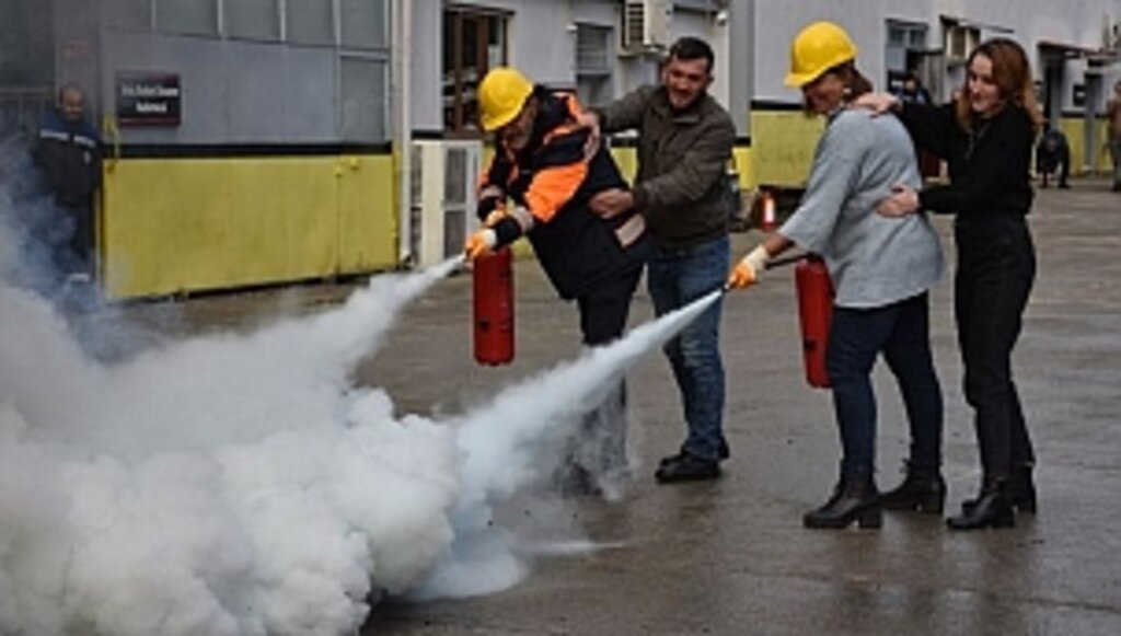 Atakum Belediyesi'nde Yangın Tatbikatı