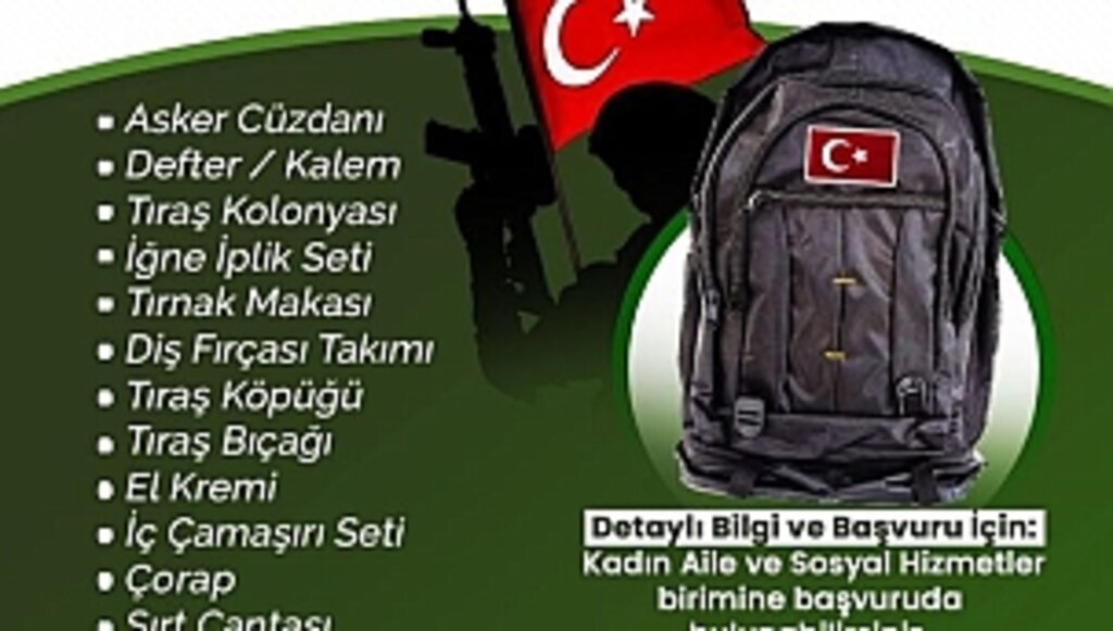 Mehmetçiklerin Asker Çantası Canik'ten