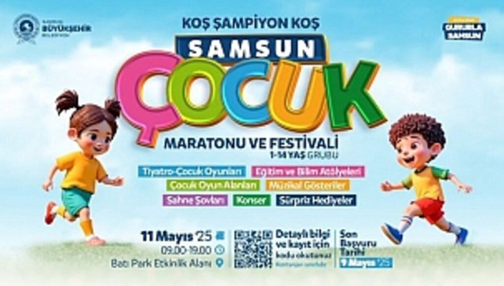 'Samsun Çocuk Maratonu ve Festivali' Başlıyor