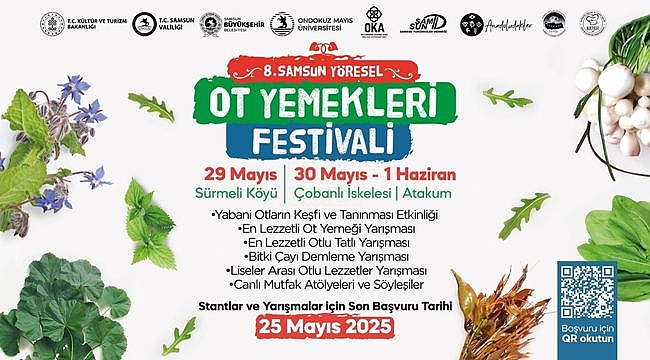 8. Samsun Yöresel Ot Yemekleri Festivali İçin Geri Sayım Başladı