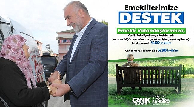 Canik Belediyesi'nden Emeklilere Destek
