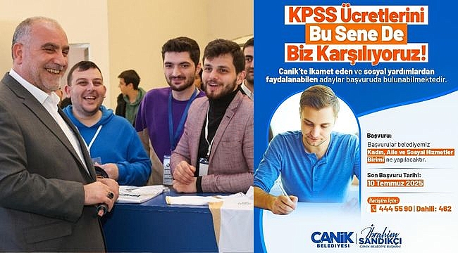 Gençler! Bu Yıl da KPSS Ücretleriniz Canik Belediyesi'nden!