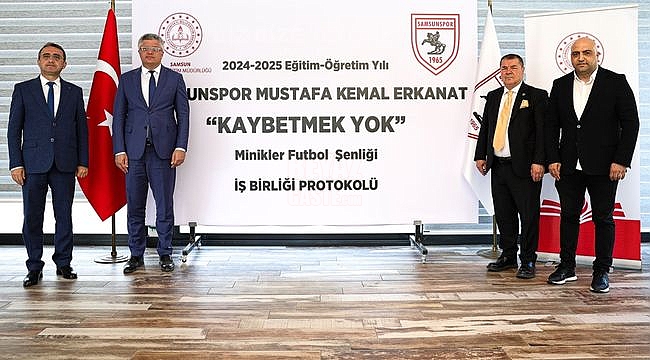 "Mustafa Kemal Erkanat Kaybetmek Yok Minikler Futbol Şenliği" Protokolü İmzalandı