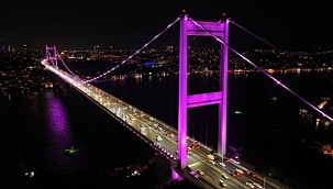 Fatih Sultan Mehmet Köprüsü Global Wellness Day'in 14. Yılı için Magenta'ya Büründü!