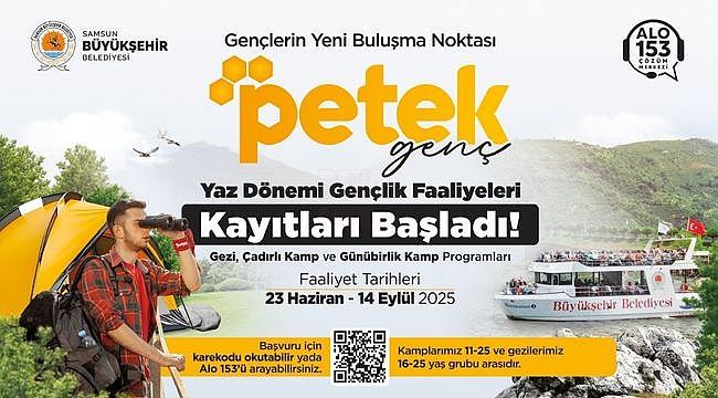 Petek Genç Gezi ve Kamp Programları Başvuruları Başladı