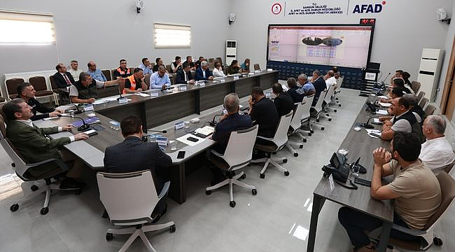 Vali Tavlı Başkanlığında Yangın Toplantısı Gerçekleştirildi
