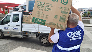 Canik Belediyesi'nden 100 Bin Maske Hibe