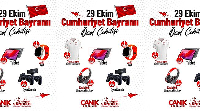 Canik Belediyesi'nden Hediye Yağmuru