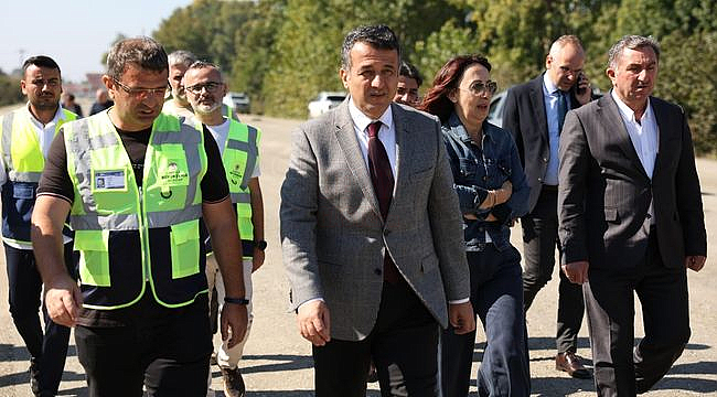 Terme'deki Yeni Bulvar Yolu Çalışmalarını Yerinde İnceledi
