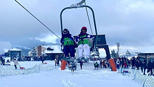 AKDAĞ KAYAK MERKEZİ'NE YOĞUN İLGİ