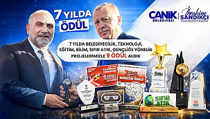 Canik Belediyesi'ne 9 Ayrı Ödül