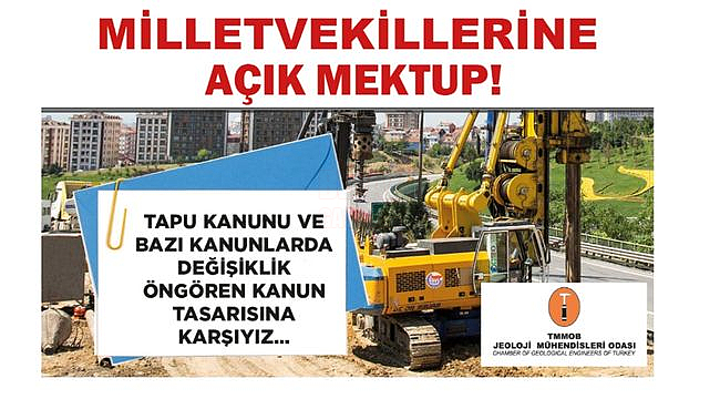 TMMOB'dan Milletvekillerine Açık Mektup!