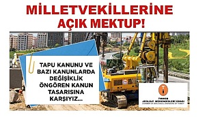 TMMOB'dan Milletvekillerine Açık Mektup!
