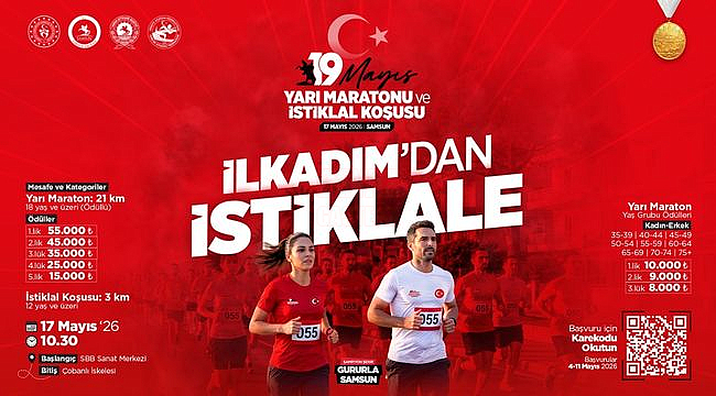 Samsun'da 19 Mayıs Yarı Maratonu ve İstiklal Koşusu Düzenleniyor 