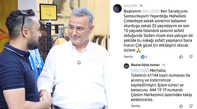 İlkadım'da Her Talebe Hızlı ve Etkin Çözüm