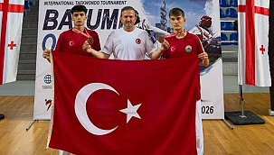Samsunlu Taekwondocular Miraç ve Bora Gürcistan'dan Altın Madalya İle Dönüyor